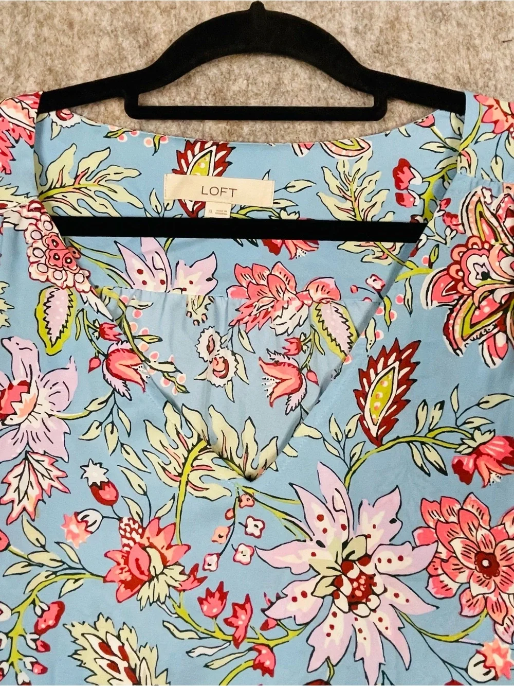 Ann Taylor Loft Floral Garden Puff Sleeve Feminine Cottagecore Blouse Top - XL